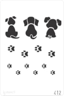 STENCIL 20X30CM 412 CÃES