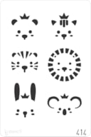 STENCIL 20X30CM 414 ANIMAIS