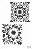 STENCIL 20X30CM 420 FLORES