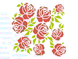 STENCIL 13X13CM ROSAS 1  300011181 ACRILEX