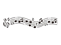 STENCIL 30X8CM MUSICAL  300031160 ACRILEX