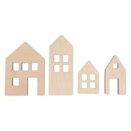 CONJ. 4 CASAS MADEIRA 5.5-10x 0.6CM  RAYHER