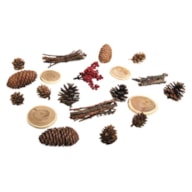 Natural mix with cones, assorted, 2-6cm, tab-bag 20pcs