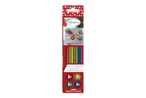 PACK OF 4 ROUND FLEXIBLE WAX STICK W/GLITTER 72421