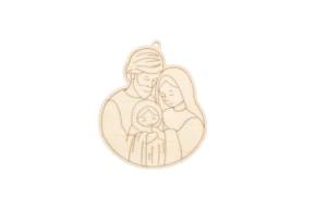 SET 4 SAGRADAS FAMÍLIAS 11X13.2X0.3CM CHOUPO