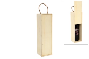 BOTTLE WINE WOODEN BOX 37X11X10CM