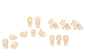 SET 14 BOTÕES PRESÉPIO 3X0.3CM CHOUPO