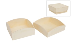 SET OF 2 TRAYS 17.5X17.5X7.5 - 19X19X6CM
