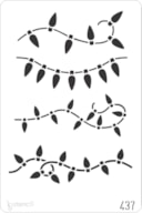 STENCIL 20X30CM 437 LUZES DE NATAL