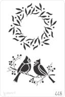 STENCIL 20X30CM 446 GRINALDA COM PÁSSAROS