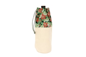 BOLSA BOTELHA VINO D.11.5 X33CM FLOR NAVIDAD VERDE 694 PN