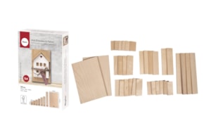 CONJUNTO DE PLACAS MADEIRA  12.5X3CM / 3X2CM RAYHER