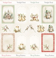 PR * PAPEL SCRAP 30.5x30.5CM ETIQUETAS CHRISTMAS