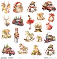 PR * PAPEL 30.5x30.5CM C/ELEMENTOS P/RECORTAR CHRISTMAS