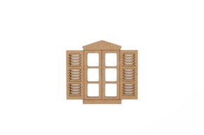 SET 12 VENTANA 6X5.5X0.3CM MDF