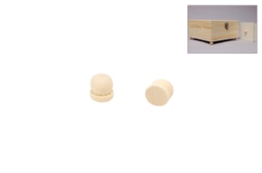 SET 12 PUXADORES MADEIRA 1.1X1.3CM