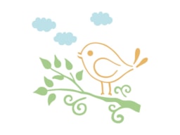 STENCIL 10X10CM PASSARINHO 300051259 ACRILEX