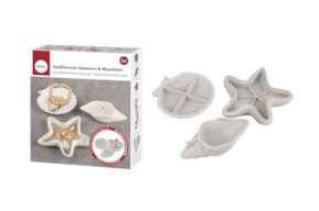 CONJ. 3 MOLDES SILICONE CONCHAS + ESTRELA  RAYHER