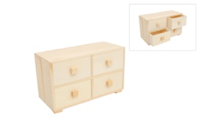 CAIXA 4 GAVETAS 29.8X13X17CM