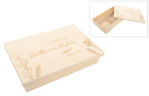 CAIXA P/ BATIZADO O MEU BATISMO PERSONALIZAVEL 37.5X24.5X6CM