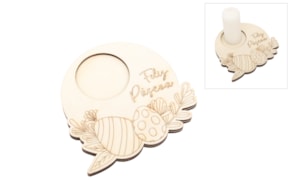 BASE P/ T-LIGHT FELIZ PÁSCOA 15.5X0.4CM CHOUPO