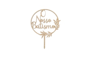 SET 2 TOPOS BOLO O NOSSO BATISMO 16.7X22.1X0.4CM CHOUPO