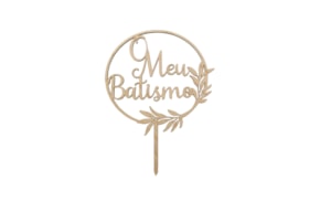 SET 2 TOPOS BOLO O MEU BATISMO 16.7X22.1X0.4CM CHOUPO