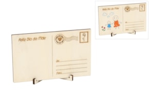 SET 4 POSTAIS DIA DA MÃE 15X9.3X0.4CM CHOUPO C/ BASE