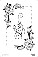 STENCIL 20X30CM 500 LOVE
