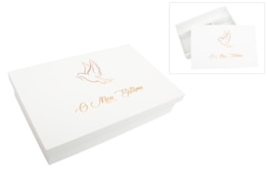 CAIXA P/ BATIZADO LACADA C/ POMBA