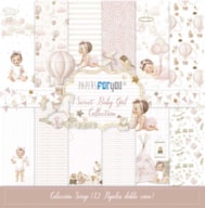 BLOCO 12 PAPEIS SCRAP 30.5X30.5CM SWEET BABY GIRL PFY-14426