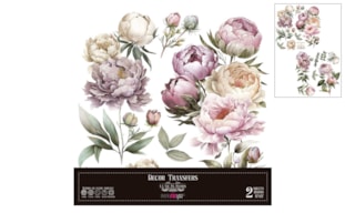 DECOR TRANSFERS 30X30CM PEONIES PFY-14785