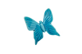 BORBOLETA MEDIA 10X9X3CM AZUL TURQUESA