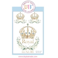 TRANSFER DTF-019G 20X28.5CM COROAS ROYAL LUXURY