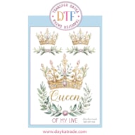 TRANSFER DTF-018G 20X28.5CM COROAS QUEEN OF MY LIFE