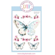 TRANSFER DTF-024P 14.28X19CM BORBOLETAS E FLORES