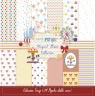 BLOCO 24 PAPEIS SCRAP MINI 15X15CM MAGICAL ILUSION PFY-15029