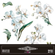 DECOR TRANSFERS 30X30CM WHITE ORCHID PFY-14653