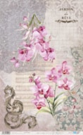 PAPEL ARROZ 54X33CM LA VIE EN FLEURS PINK ORCHID PFY-15093