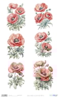 PAPEL ARROZ 54X33CM LA VIE EN FLEURS POPPY IX PFY-15118
