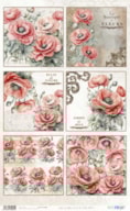 PAPEL ARROZ 54X33CM LA VIE EN FLEURS POPPY V  PFY-15082