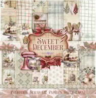 BLOCO 12 PAPEIS SCRAP 30.5x31.8cm SWEET DECEMBER PFY-15318