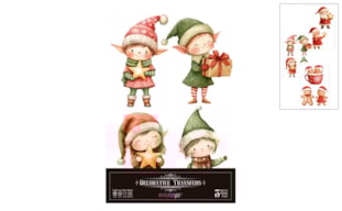 DECOR TRANSFERS 20X30CM SANTA & FRIENDS PFY-15432