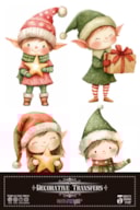 DECOR TRANSFERS 20X30CM SANTA & FRIENDS PFY-15432