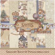 BLOCO 12 PAPEIS SCRAP 30.5x31.8cm SANTA S WORKSHOP PFY-15152