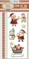 RUB ON 3D TRANSFERS 12X25CM SANTA & FRIENDS PFY-15434