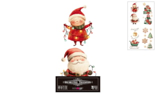 DECOR TRANSFERS 15X30CM SANTA & FRIENDS PFY-15431