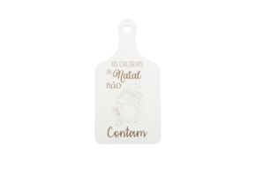 TÁBUA DE COZINHA NATAL 18X35X0.3CM MDF BRANCO