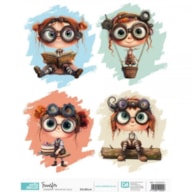 TRANSFER DTF TEXTIL 25X30CM STEAMPUNK DOLLS ARTIS DECOR