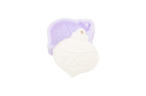 MOLDE SILICONE ENFEITE NATAL  4.5X5X1.5CM MLD307